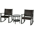 thumbnail image 5 of Gymax 3PCS Rattan Rocking Bistro Set Patio Conversation Set Patio Yard Outdoor, 5 of 10