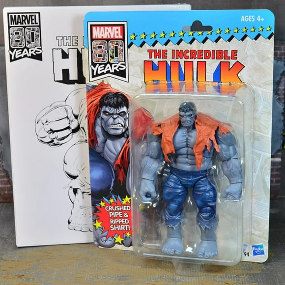 Original In Stock Marvel Legends 80th Anniversary Grey Hulk The Hulk Action Figure Model Doll Wolverine + Hulk Set Collect Gift