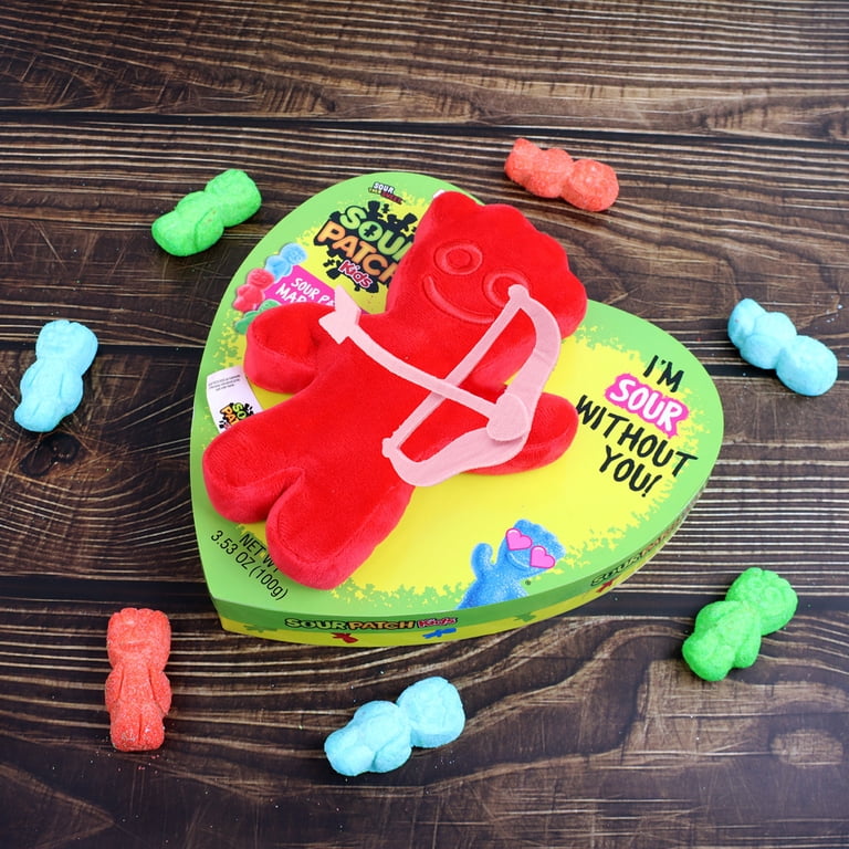 Frankford Sour Patch Kids Valentine Heart Box 3.53oz with Plush