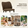 thumbnail image 5 of EOP Upholstered Dining Chairs Set of 4, Mid Century Modern Dining Room Chairs, Fabric Farmhouse Dining Side Chairs with Wood Legs, Armless Kitchen Chairs with Wingback, Dark Brown, 5 of 7