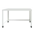 thumbnail image 3 of Hirsh Ready to Assemble 48 Inch Mobile Writer's Desk for Home Office, White, 3 of 6