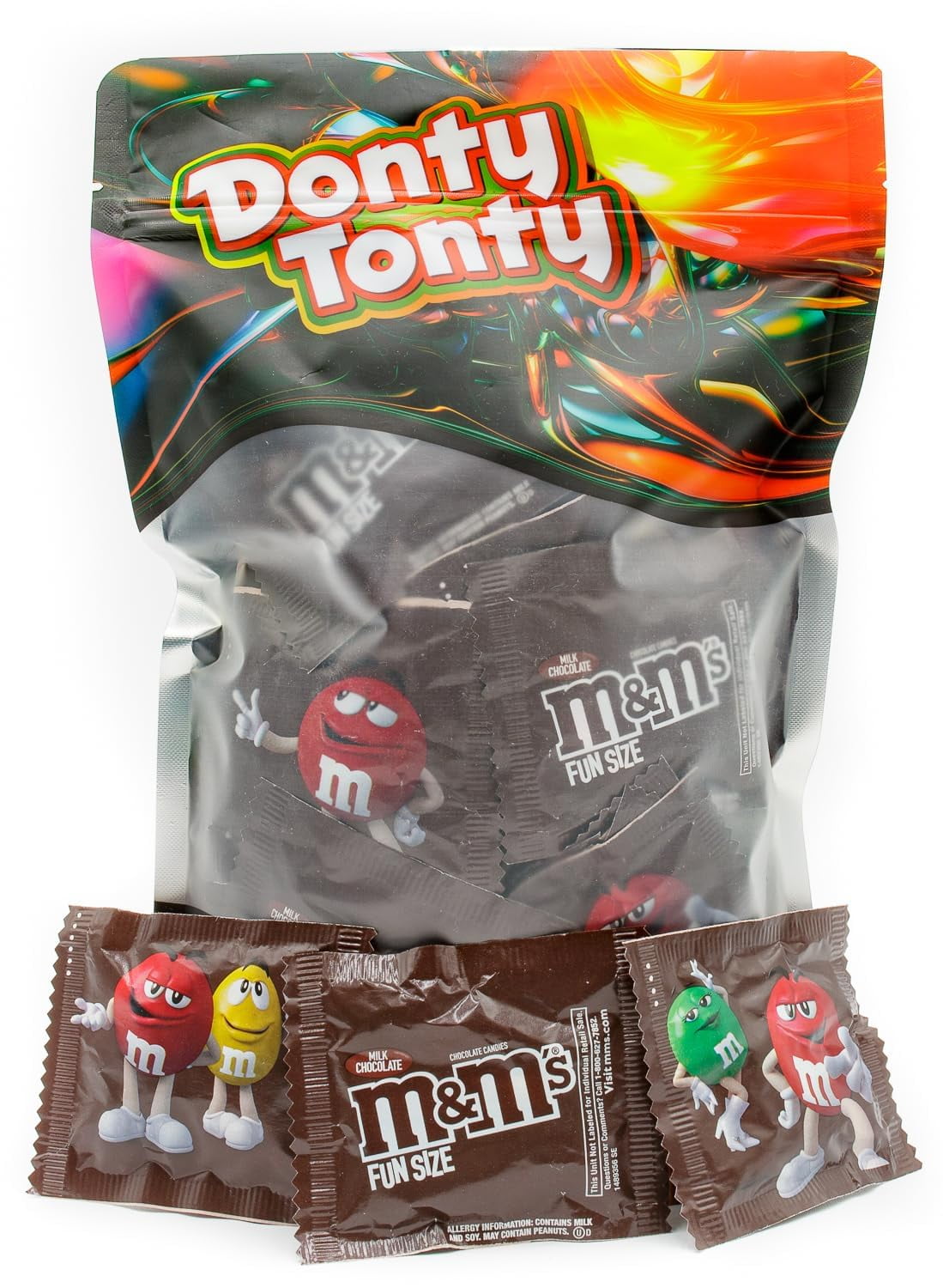 M&M'S Milk Chocolate Bundle 3 lb – Bulk Candy in Resealable Bag, M&Ms Individual Fun Size Packs (72 Pieces)