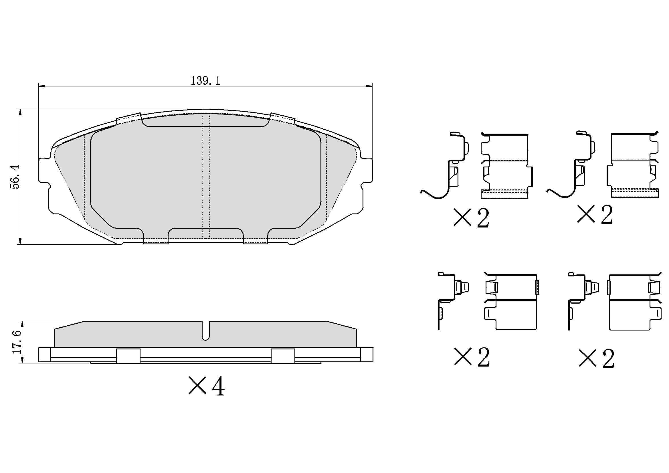Winstop Brake Pad Set, Front WS.0793.0.C, Honda Odyssey 2004-1999