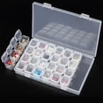 thumbnail image 3 of Cuadros Decorativos Caja de almacenamiento con 28 ranuras para decoración de uñas, vitrina de joyería con diamantes de imitación (transparente) Ehuebsd Nuevos Originales, 3 of 6