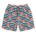 thumbnail image 4 of Wukai Popcorn Print Beach Trunks with Compression Liner Swimsuit Quick Dry Beach Sports Shorts with Pocket-Small, 4 of 7