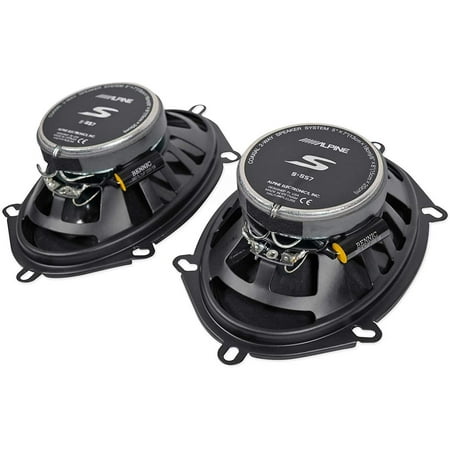 Alpine - 5" x 7" 2-Way Car Speakers with Carbon Fiber Reinforced Plastic Cones (Pair) - Black