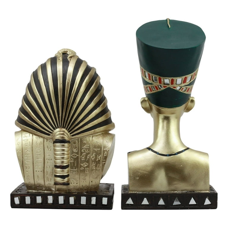 Ebros Golden Mask Of Egyptian Pharaoh King Tut And Queen