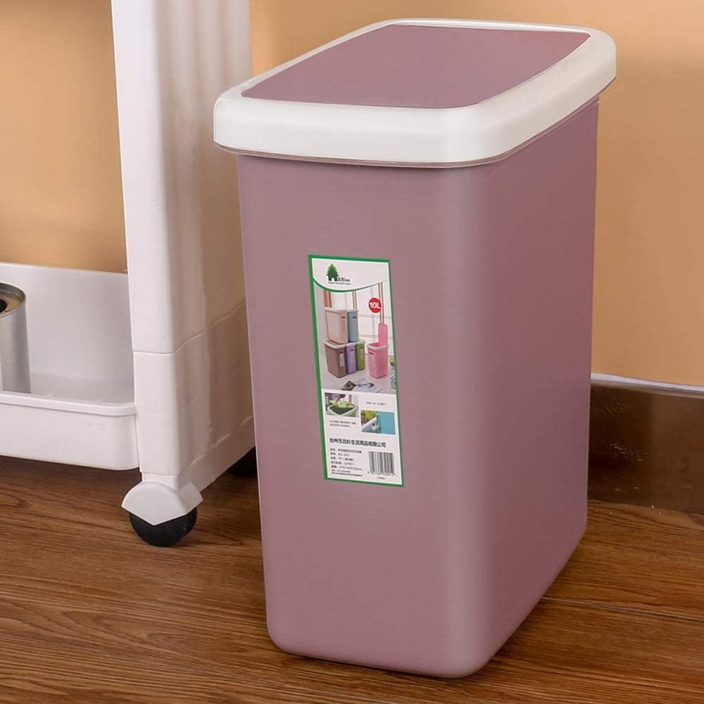 Space Saving Trash Can Crimp Plastic Square Trash Can With Lid Living