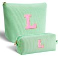 thumbnail image 1 of Bolsa de cosméticos Btffitting con monograma verde para mujer, 1 of 7