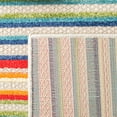 thumbnail image 6 of SAFAVIEH Cabana Fedelma Striped Indoor/Outdoor Area Rug, Ivory/Green, 6'7" x 6'7" Square, 6 of 8