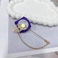thumbnail image 6 of Fashion Men Rose Flower Lapel Stick Brooch Pin Satin Tassel Chain Dangling Handmade Boutonniere Pins for Suit Collar Men’s Wedding Groom Groomsman Floral Tuxedo Corsage Accessory Husband Father, 6 of 12