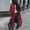 Red-Coat, variant on Qetyuw Women's Crochet Knit Long Cardigan Winter Plus Size Open Front Cardigans Coat Long Sleeve Casual Jacket