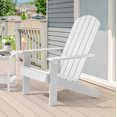 thumbnail image 6 of ACEGOSES 1 Pcs Outdoor Patio Adirondack Chair with Cup-holder for Garden, Lawn Yard and Beach, White, 6 of 9