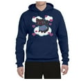 thumbnail image 2 of Wild Bobby, Cute Geek Smart Kitten Cat Wearing Glasses, Animal Lover, Unisex Graphic Hoodie Sweatshirt, Navy, Small, 2 of 3