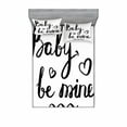 thumbnail image 1 of Saying Bedding Set with Sheet & Covers, Modern Motivating Hand-drawn Calligraphy Baby Be Mine Lettering with Heart, Printed Bedroom Decor 2 Shams, 4 Sizes, Black and White, by Ambesonne, 1 of 3
