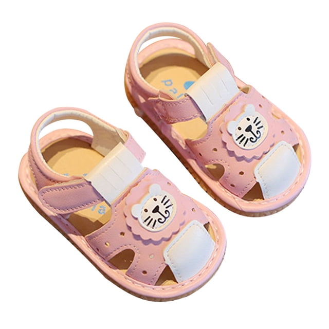 EHQJNJ Kids Slip on Shoes Baby 2025 Little Sandals Walking Shoes Soft Sole Slip Baotou Shoes Toddler Girl Dress Shoes