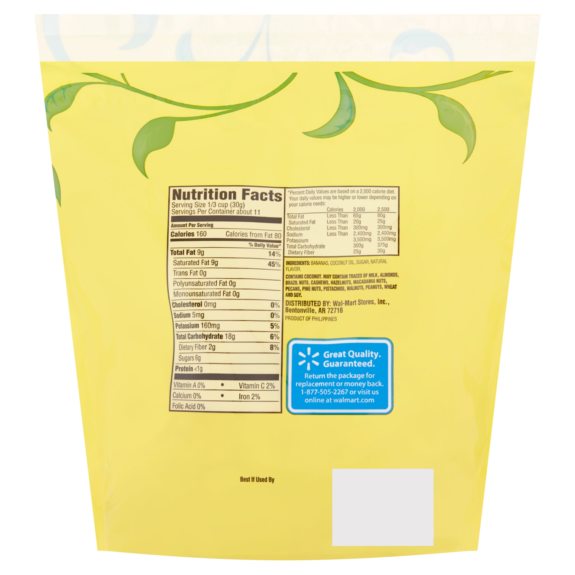 Great Value Banana Chips, 12 oz - Walmart.com