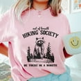 thumbnail image 3 of Out of Breath Hiking Society T-Shirt – Funny Raccoon Hiking Shirt for Nature Lovers, Be There in a Minute Tee, Outdoor Adventure Gift for Walkers, Hikers, Campers, Introverts, 3 of 7