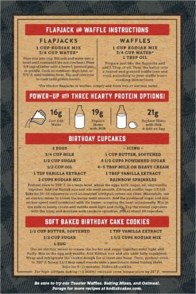Kodiak Cakes Power Cakes Birthday Cake with Sprinkles Protein Flapjack & Waffle Mix