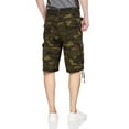 thumbnail image 2 of RawX Men's Belted Cargo Shorts With Twill Piping, Brown Camo, Size 38, 2 of 3