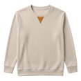 thumbnail image 4 of COMVALUE Men's Fall Crewneck Sweatshirts Patchwork Long Sleeve Corduroy Texture Casual Pullover Shirt (Khaki, M), 4 of 7