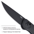 thumbnail image 2 of CRKT Sero Everyday Carry Folding Knife with Crossbar Lock: S35VN Plain Edge Blade, Black Glass-Reinforced Nylon Handle, 7170K, 2 of 6