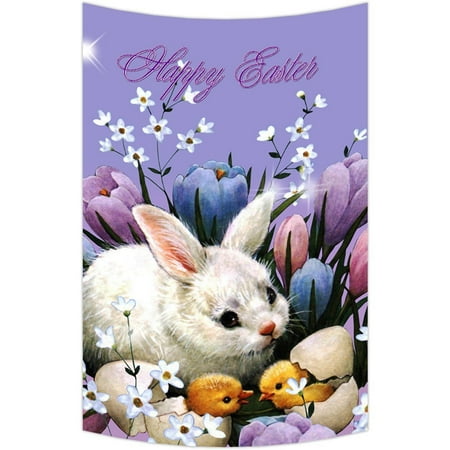 Eastern Tapestry Wall - GCKG Happy Easter Wall Art Tapestries Home Decor Wall Hanging Tapestry Size 60