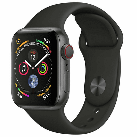 Used Apple Watch Series 4 40mm GPS + Cellular 4G LTE - Space Gray - Black Sport Band