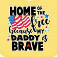 thumbnail image 4 of Inktastic Home of the Free Because My Daddy is Brave with Flag Boys or Girls Baby Bib, 4 of 4