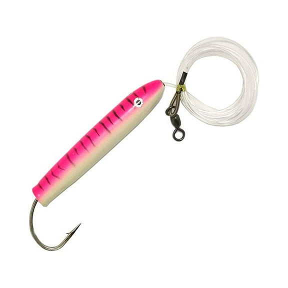 4" Rigged Cedar Plugs Pink Color 2 Pcs