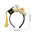 thumbnail image 3 of Graduation Headband PhD Floral Headpiece For Women Graduation Party Photo Props Cute Doctorate Ceremony Accessories For College Celebration, 3 of 6