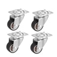 thumbnail image 1 of Soft Rubber Wheel For Platform Trolley Chair Accessory 360° 1/2 Inches 4Pcs Furniture Caster Universal Swivel Caster Household ,Superior Material, 1 of 7