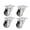 1Inch No Brake, variant on Soft Rubber Wheel For Platform Trolley Chair Accessory 360° 1/2 Inches 4Pcs Furniture Caster Universal Swivel Caster Household ,Reliable