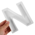 thumbnail image 4 of White Ceramic Plate with Letter for Snack Serving and Home Decor 7.87 x 7.87 Inches, 4 of 6