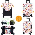 thumbnail image 5 of Luggage Cover Approved Travel Suitcase Protector Cute Pants Dots Bow Castle and Fireworks Elastic Washable Baggage Covers for 18-20 inch Luggage(L), 5 of 6