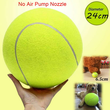 Diameter 9.5 inch Rubber Kelly Tennis Ball Giant Pet Toy Dog Puppy Fun Thrower Chucker Launcher Play Training Large