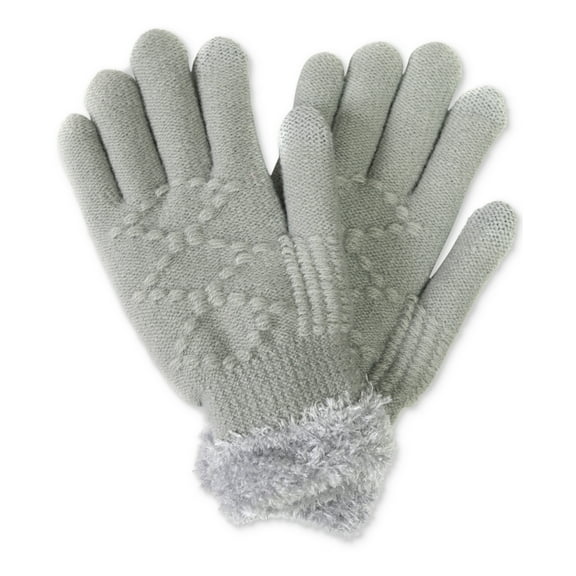 Jenni Women’s Stitch-Detail Touchscreen Gloves, Grey