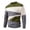 Gray, variant on Men's Fashion Color Block Patchwork Sweater Frayed Trim Long Sleeve Knitted Pullover