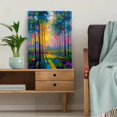 thumbnail image 5 of Vibrant Forest Light Abstract Canvas Wall Art, Nature Glow Print for Living Room, Bedroom, Office and Yoga Studio Decor, 5 of 8