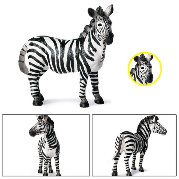1/4Pcs Simulation Zebra Wild Animal Model Figurine Desktop Ornament Kids Toy