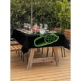 thumbnail image 4 of Rectangle Outdoor Tablecloth With Umbrella Hole And Zipper– Black Video Game Themed Waterproof Patio Table Cover for Party, Picnic, Backyard, 60"x102" , Gamer Game Controller Lines, 4 of 8