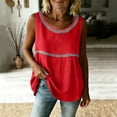 thumbnail image 5 of BUIGTTKLOP Tank Tops for Women Sleeveless Shirts Crochet Crewneck T Shirts Loose Fitted Summer Beach Top, 5 of 5