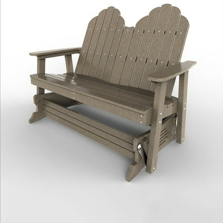 Double Glider By Malibu Outdoor Yarmouth Weathered Wood Departments
