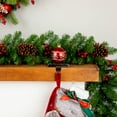 thumbnail image 4 of Northlight Glitter Snowflake Red Ball Ornament Christmas Stocking Holder - 5.5", 4 of 9