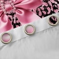 thumbnail image 4 of Erosebridal Kawaii Ribbon Bow Black Out Curtains For Girls,Leopard Print Glitter Print Curtains Pack of 2 (42x63 Each) For Teens, 4 of 6