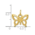 thumbnail image 4 of 14K Yellow Gold Charm Pendant Themed 14 mm 15 Solid Polished Butterfly, 4 of 4