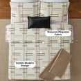 thumbnail image 3 of Mainstays King Comforter Set, All-Season, 5-Piece, Tan Modern Dash, 3 of 11