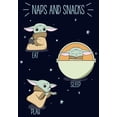 thumbnail image 2 of Junior's Star Wars: The Mandalorian The Child Naps and Snacks Graphic Tee Navy Blue 2X Large, 2 of 3