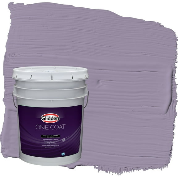 Glidden One Coat Smoky Grape / Purple Satin Exterior Paint with Primer, 5 Gallon