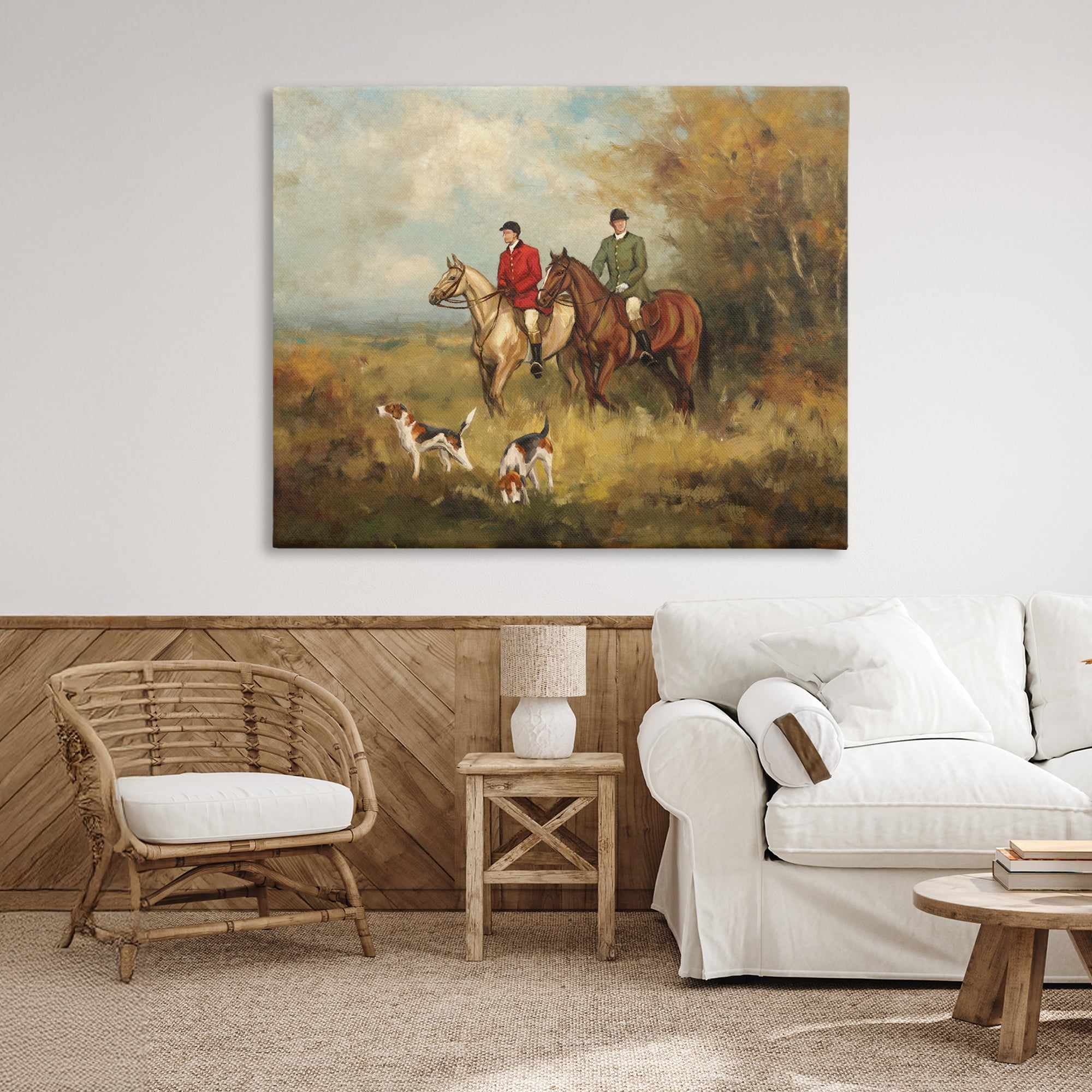 Stupell Industries Autumn Riders with Hounds Canvas Wall Art, design by Ziwei Li